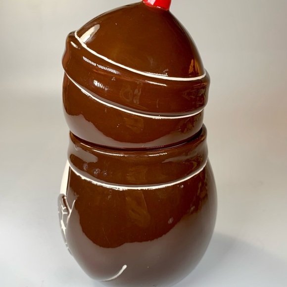 Rustic Christmas Penguin Cookie Jar Snowflake Ceramic  MSRF Inc Design Studios - Picture 3 of 7